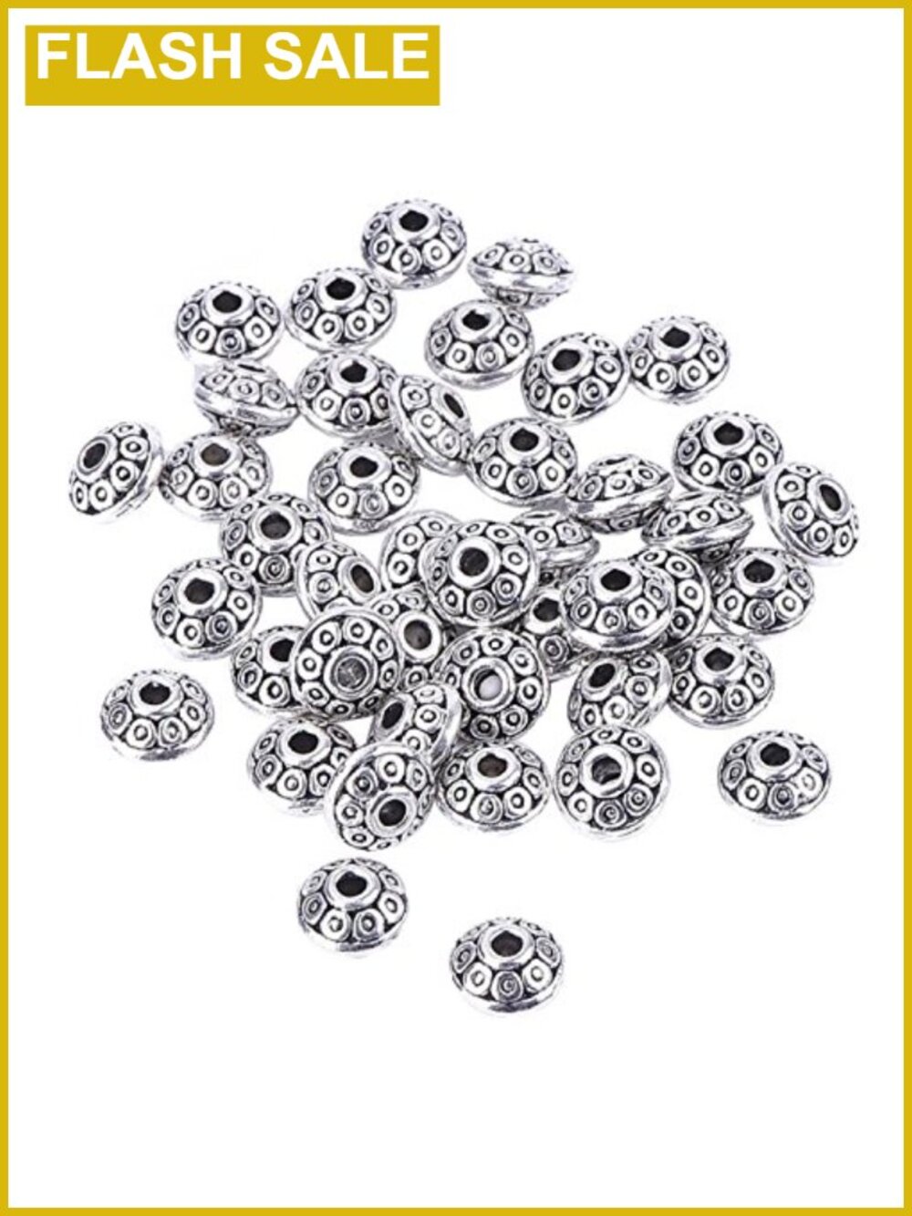 100 Antique Silver Spacer Beads Alloy European Style Jewelry Making DIY